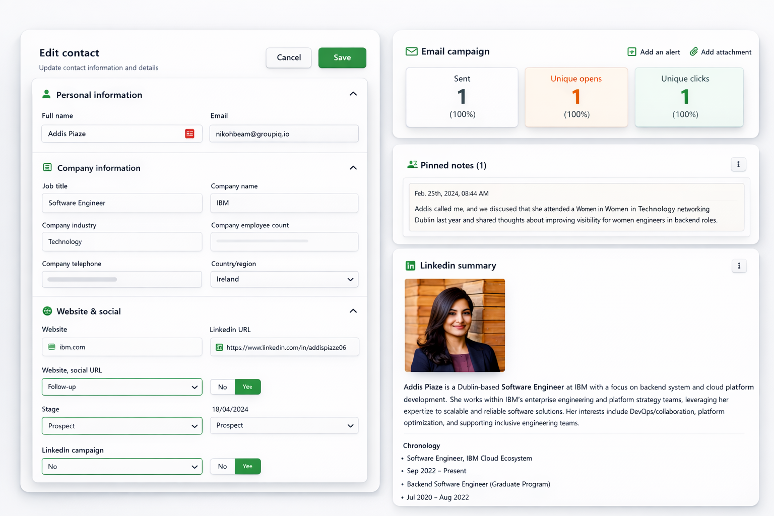 Contacts CRM