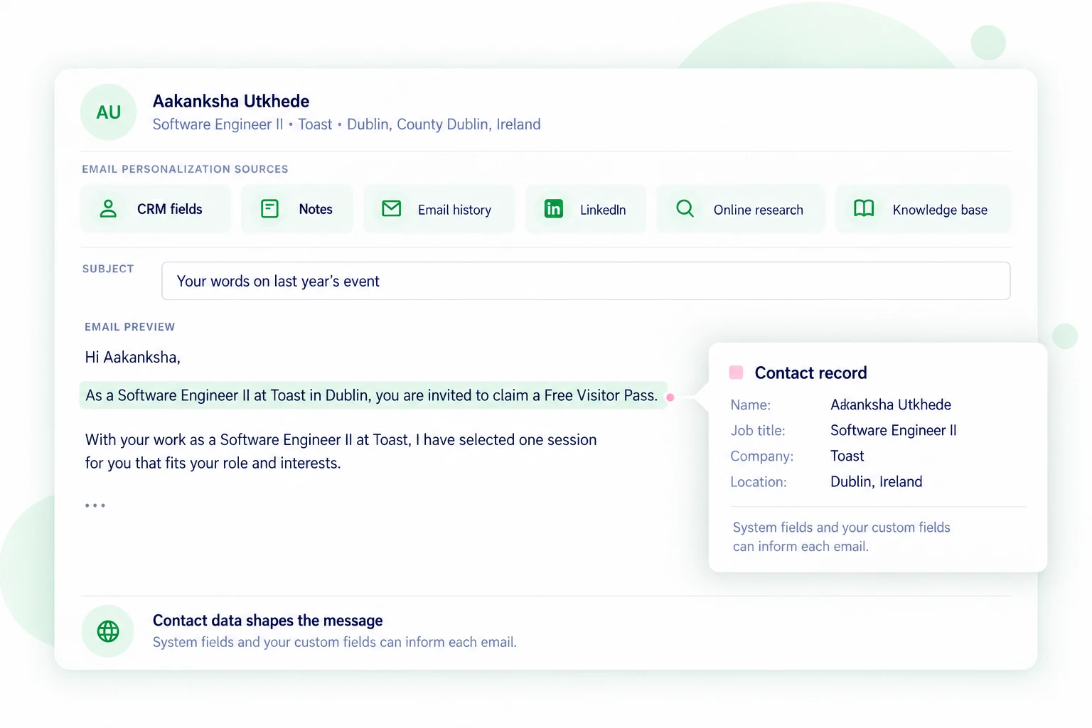 crm fields