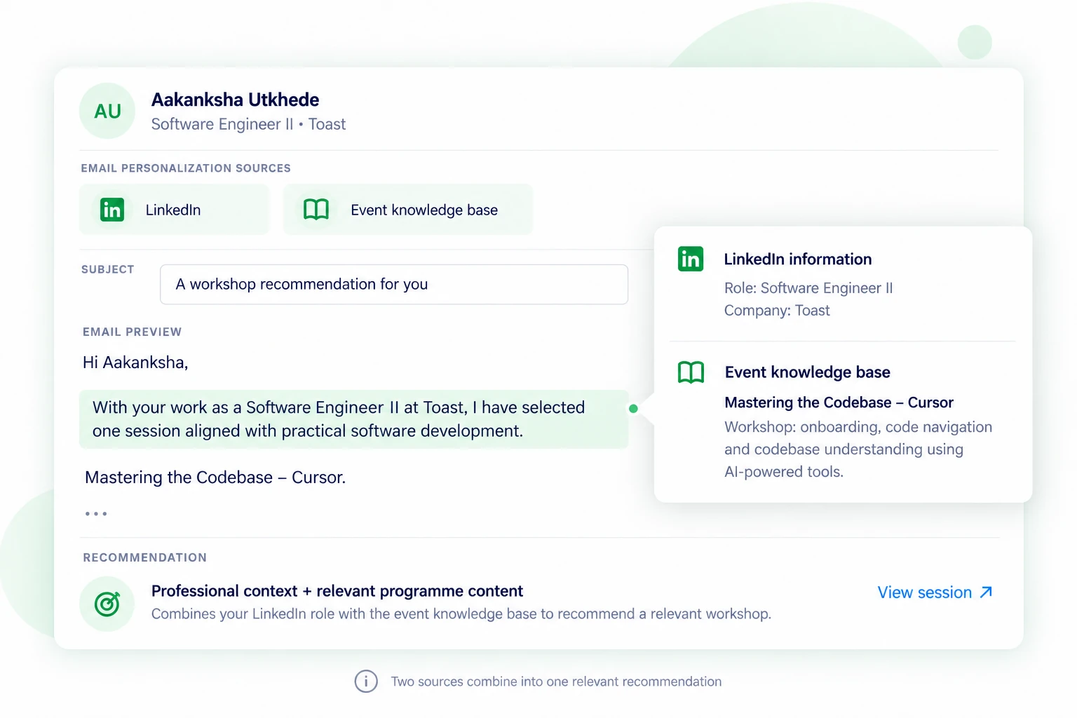 linkedin event knowledge base